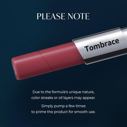 Tombrace Perfect Twin Lip — Dual-Ended Liquid Lipstick with Velvet Matte Color and Glossy Shine