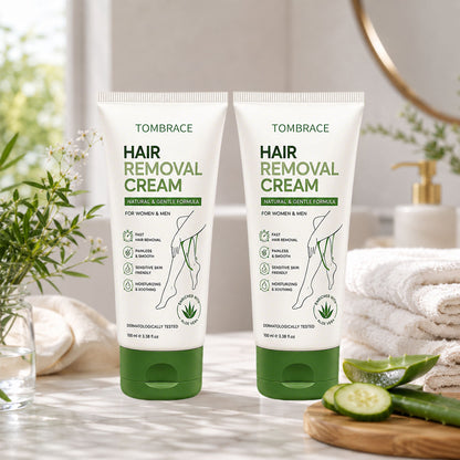 Tombrace Natural Gentle Hair Removal Cream | For Women & Men, Sensitive Skin
