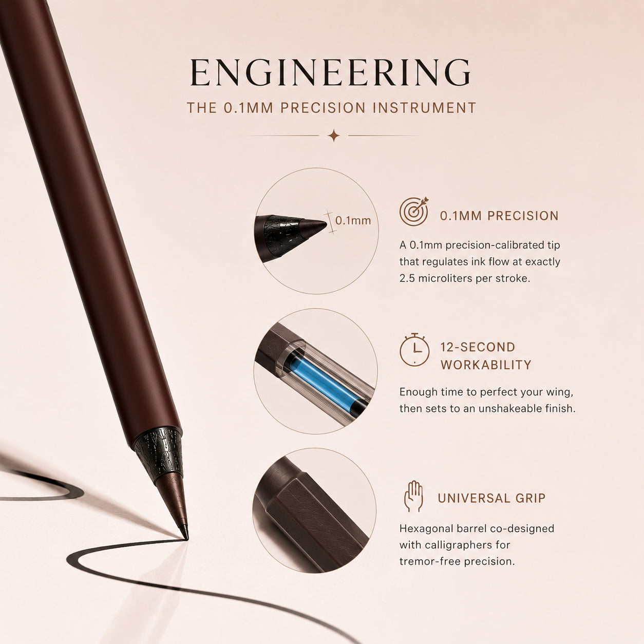 The Hours Dissolve. The Line Remains. 24HR Waterproof Eyeliner